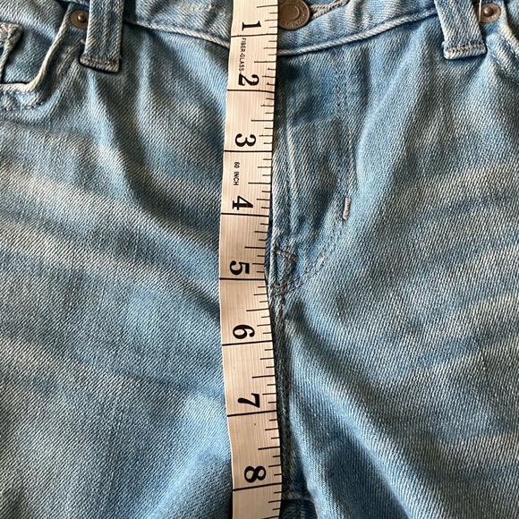 GAP Real Straight Raw Hem Light Wash Mid Rise Jeans Size 27 - Picture 7 of 10